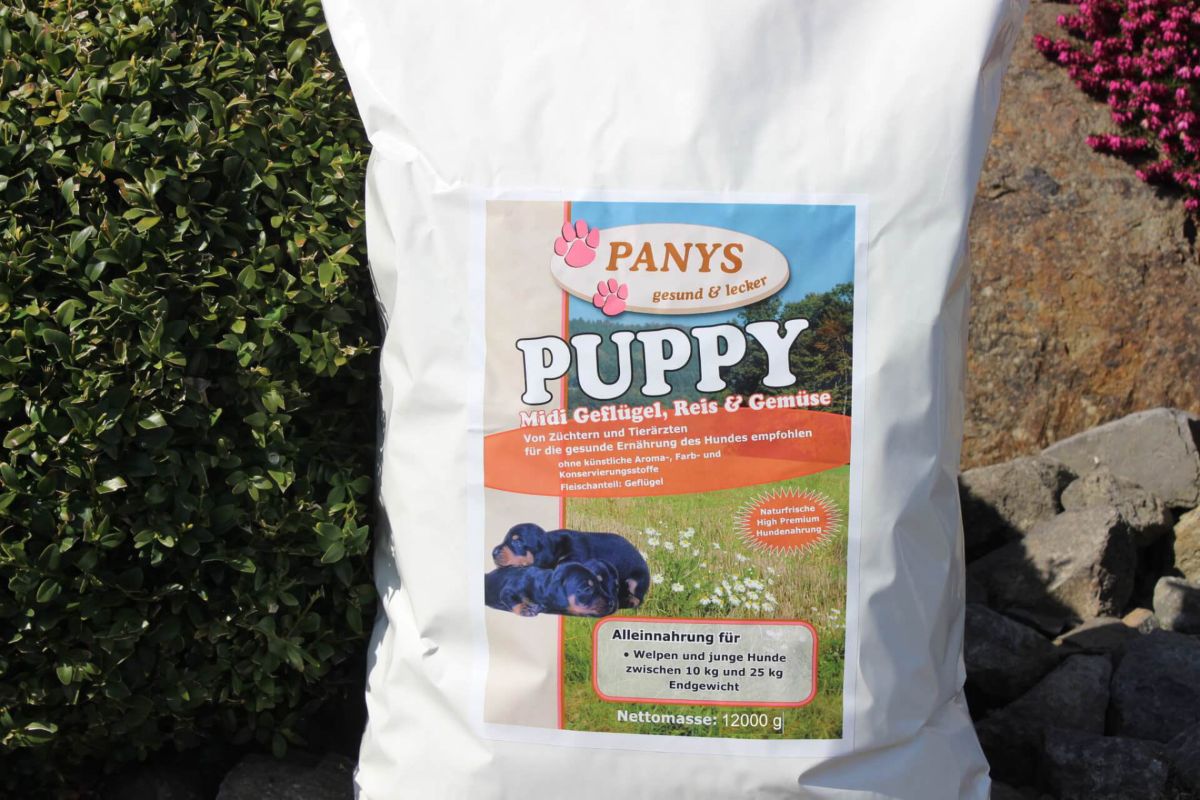 Puppy Midi Geflügel, Reis + Gemüse Züchterangebot 3 + 1 gratis